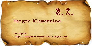 Merger Klementina névjegykártya